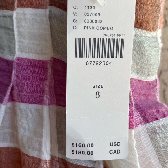 ANTHROPOLOGIE NWT MAEVE Ombré Plaid Button Down Textured Cut Out Midi Dress - Picture 6 of 8